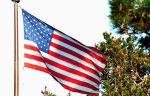 American Flags on pole