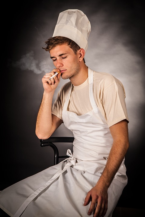 chef smoking