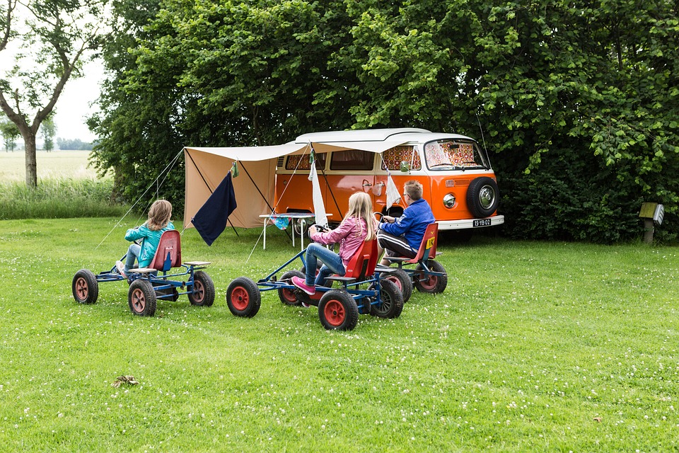 children camping